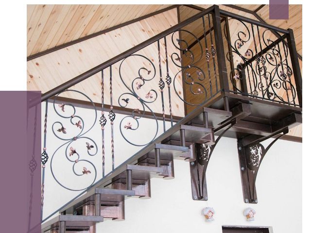 Кованые лестницы в Дюртюли от 81315 руб. под ключ