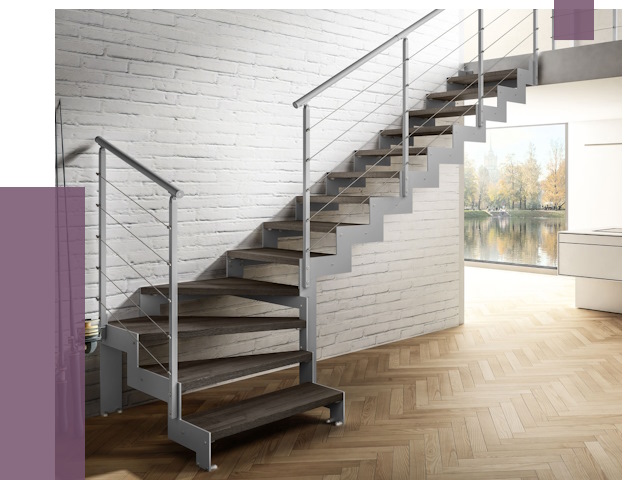 Г-образные лестницы под ключ в Дюртюли от 37791 руб. | ПРОЛЁТ-Дюр