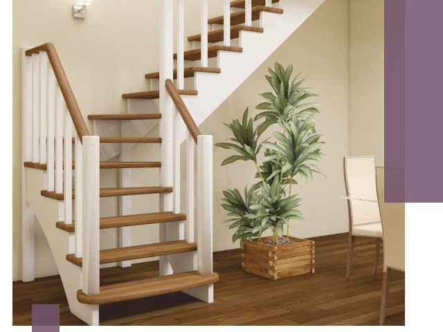 Г-образные лестницы под ключ в Дюртюли — изготовление и монтаж