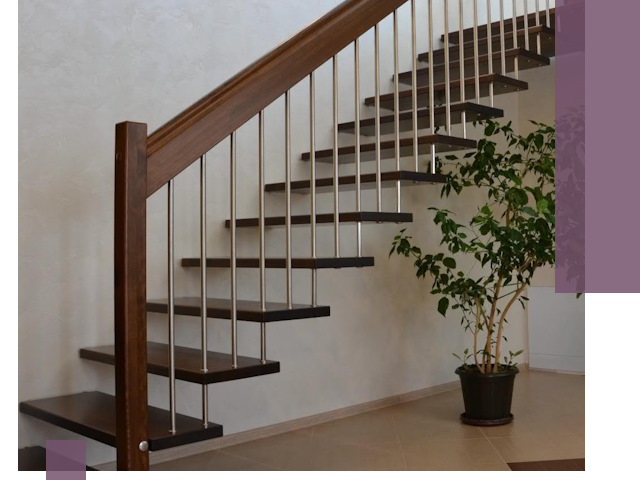 Лестницы на больцах под ключ в Дюртюли – изготовление и монтаж