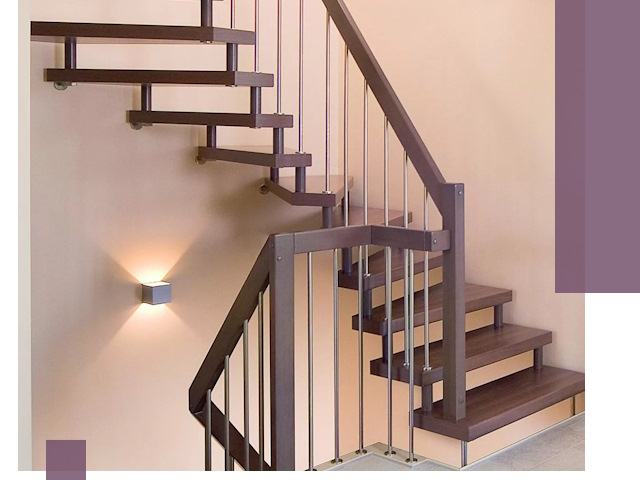 Изготовление лестниц на больцах в Дюртюли под ключ