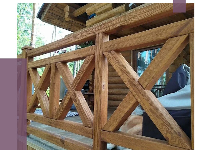 Деревянные перила под ключ в Дюртюли от 7819 руб. 