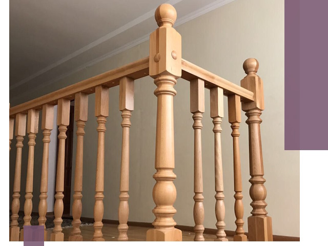 Деревянные перила на заказ в Дюртюли: монтаж и изготовление