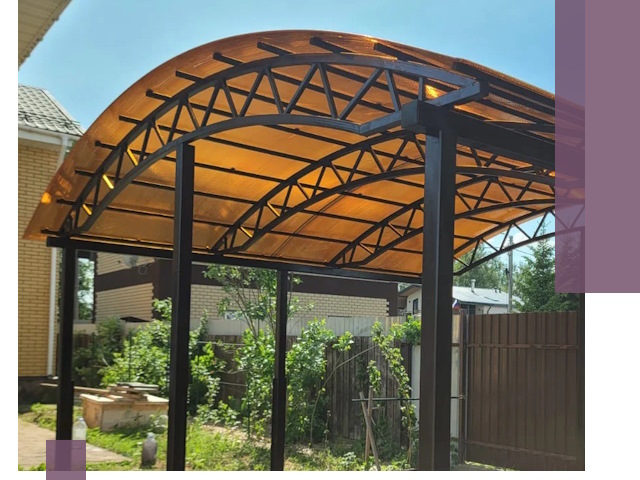 Изготовление навесов под ключ в Дюртюли из качественных материалов