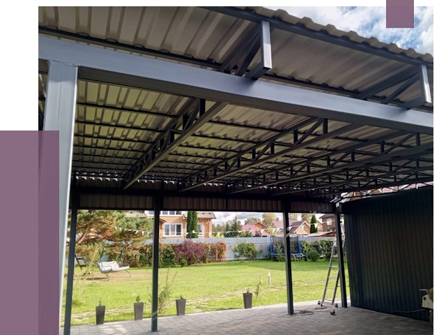 Монтаж навесов в Дюртюли от 7506 руб. — установка навеса | ПРОЛЁТ-Дюр