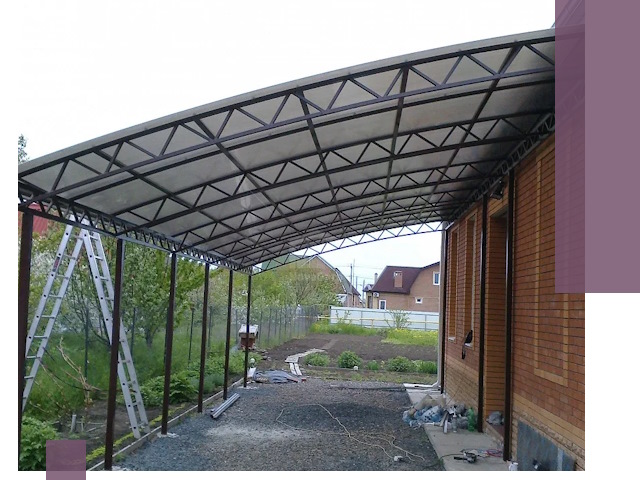 Профессиональный монтаж навесов под ключ в Дюртюли