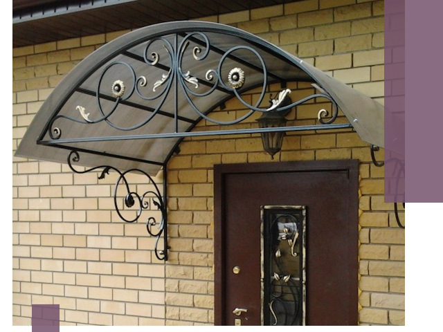 Изготовление козырьков из металла под ключ в Дюртюли