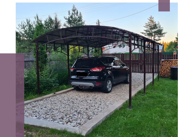 Навесы для автомобиля в Дюртюли от 13396 руб.  | ПРОЛЁТ-Дюр