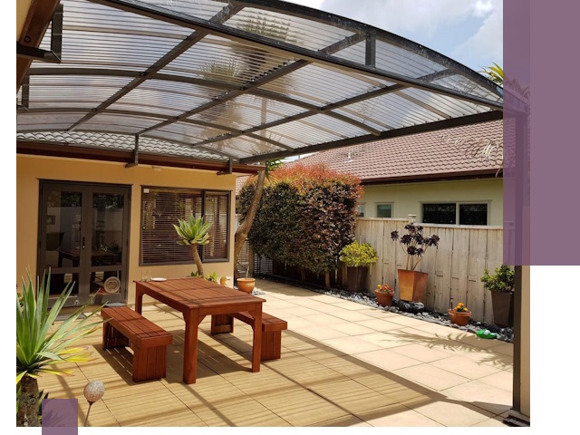 Навесы во двор под ключ в Дюртюли — изготовление и монтаж