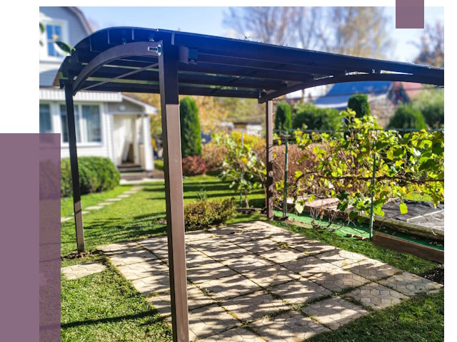 Навесы для дачи в Дюртюли от 12979 руб. под ключ — ПРОЛЁТ-Дюр