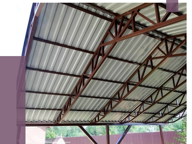 Навесы из профнастила в Дюртюли от 7506 руб. | ПРОЛЁТ-Дюр