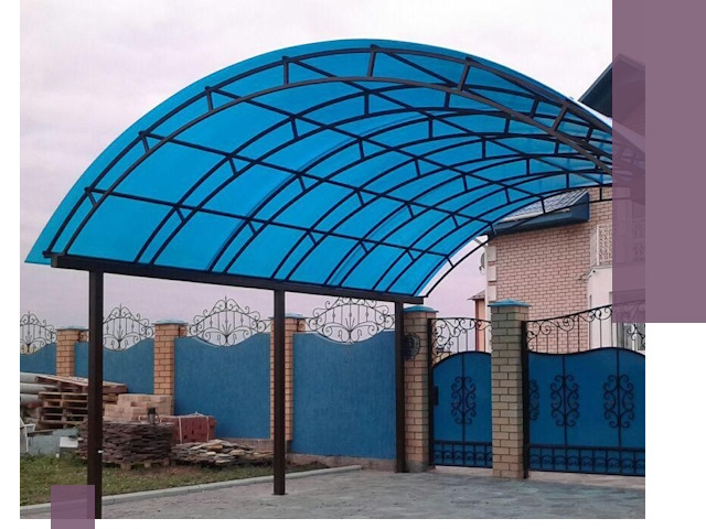 Арочные навесы под ключ в Дюртюли — изготовление и монтаж