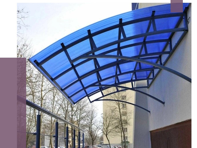 Козырьки из поликарбоната в Дюртюли от 4379 руб. под ключ | ПРОЛЁТ-Дюр