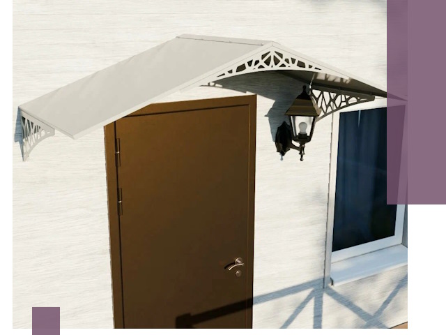 Металлические козырьки на входы и террасы в Дюртюли