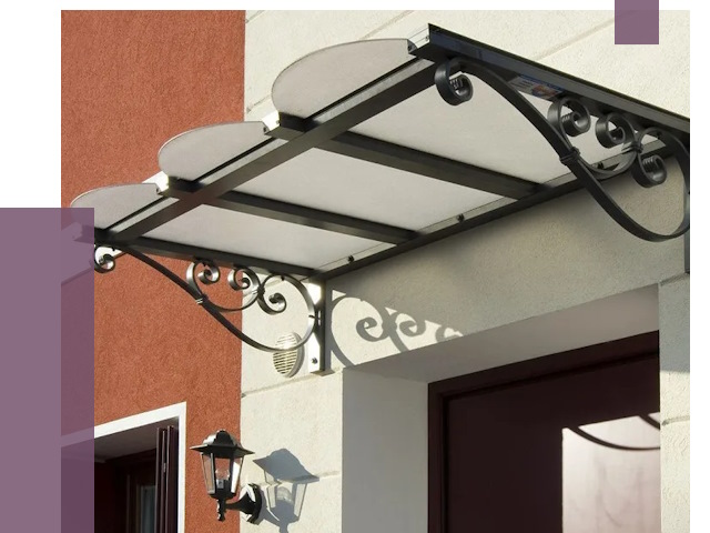 Односкатные козырьки в Дюртюли от 8549 руб.  | ПРОЛЁТ-Дюр