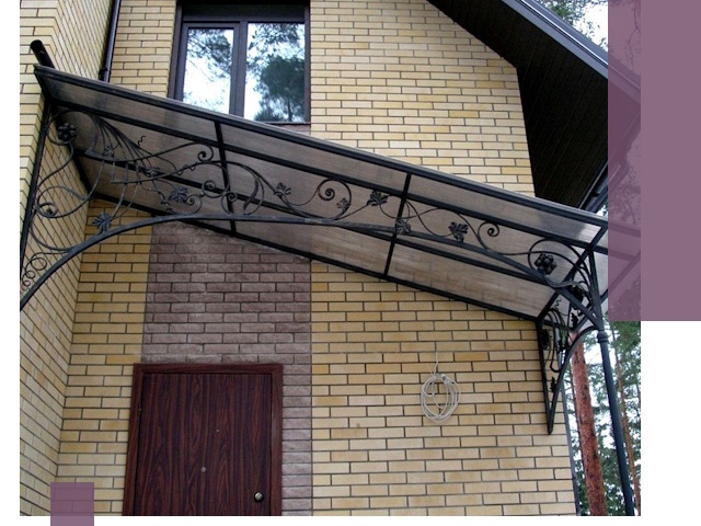 Односкатные козырьки из металла под ключ в Дюртюли