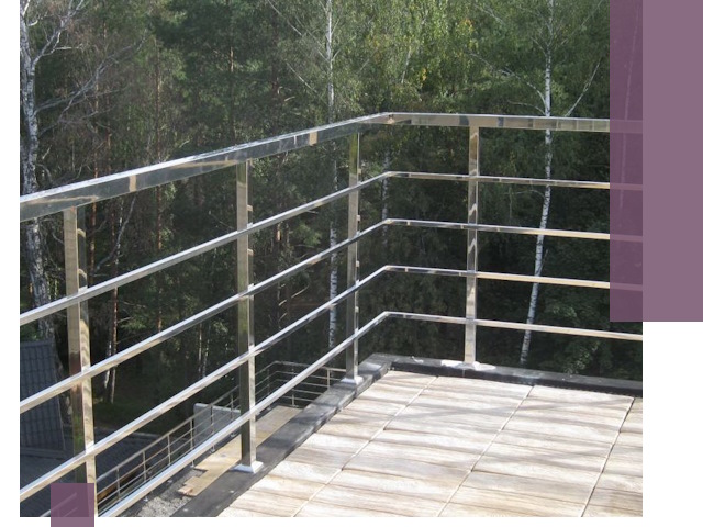 Парапеты из нержавеющей стали в Дюртюли — изготовление и монтаж