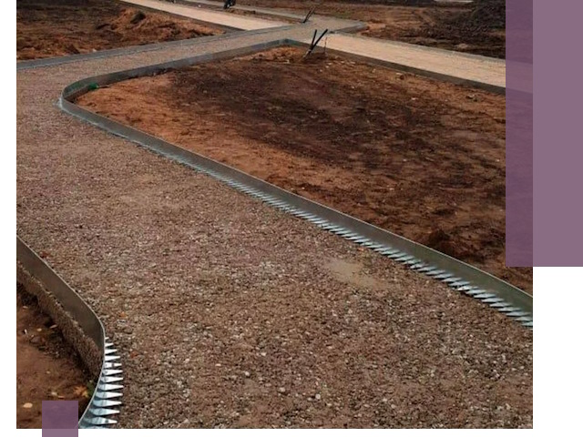 Металлические бордюры под ключ в Дюртюли — изготовление и монтаж