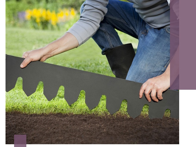 Металлические бордюры для газона в Дюртюли — изготовление и монтаж